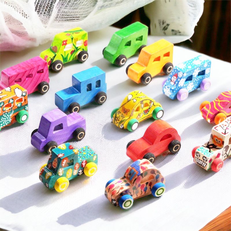 Wooden DIY cars. Paint your own vehicle. Children Art Creativity Kit. Great for parties