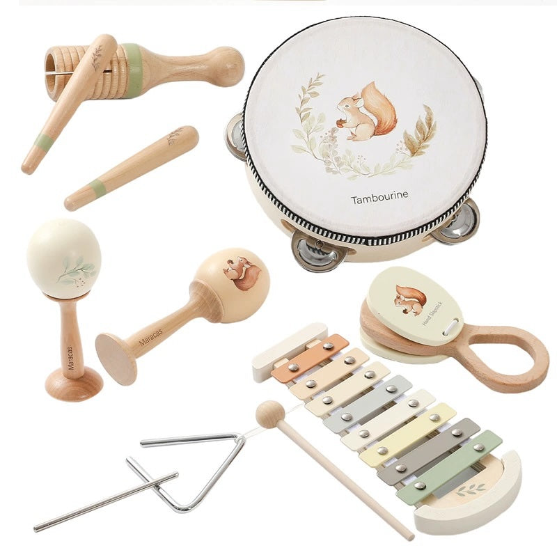 Wooden Baby musical toy set