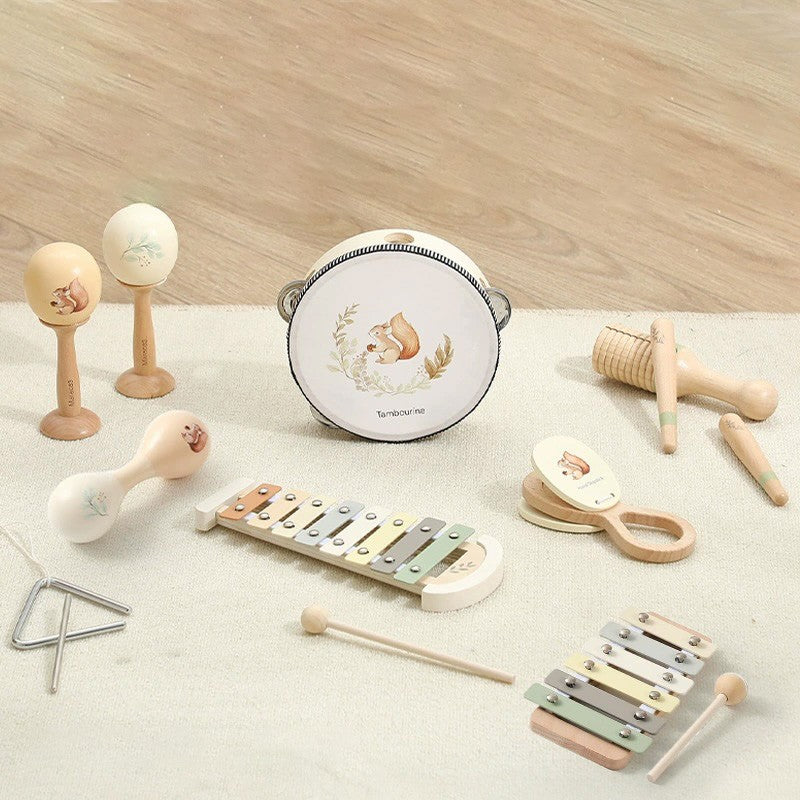 Wooden Baby musical toy set