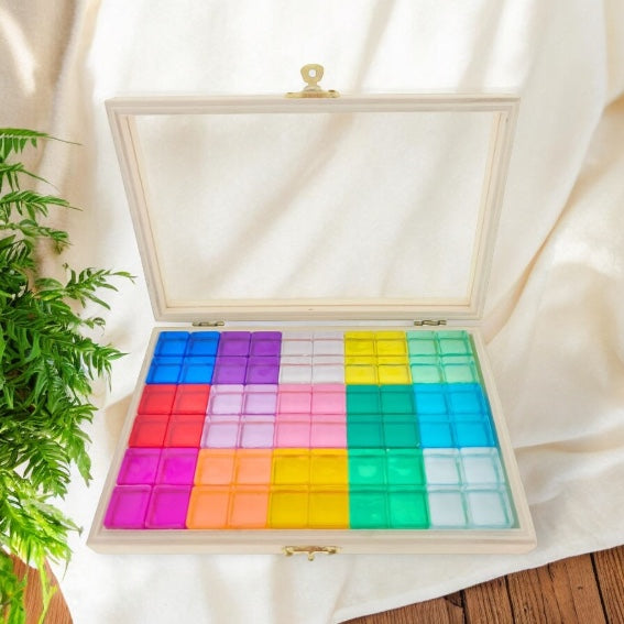 Acrylic Translucent Colour Cubes. Sensory Play with Light