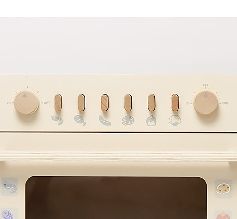 Cream Colour Wooden Oven Kitchen Pretend Play