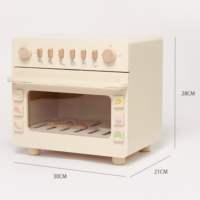 Cream Colour Wooden Oven Kitchen Pretend Play