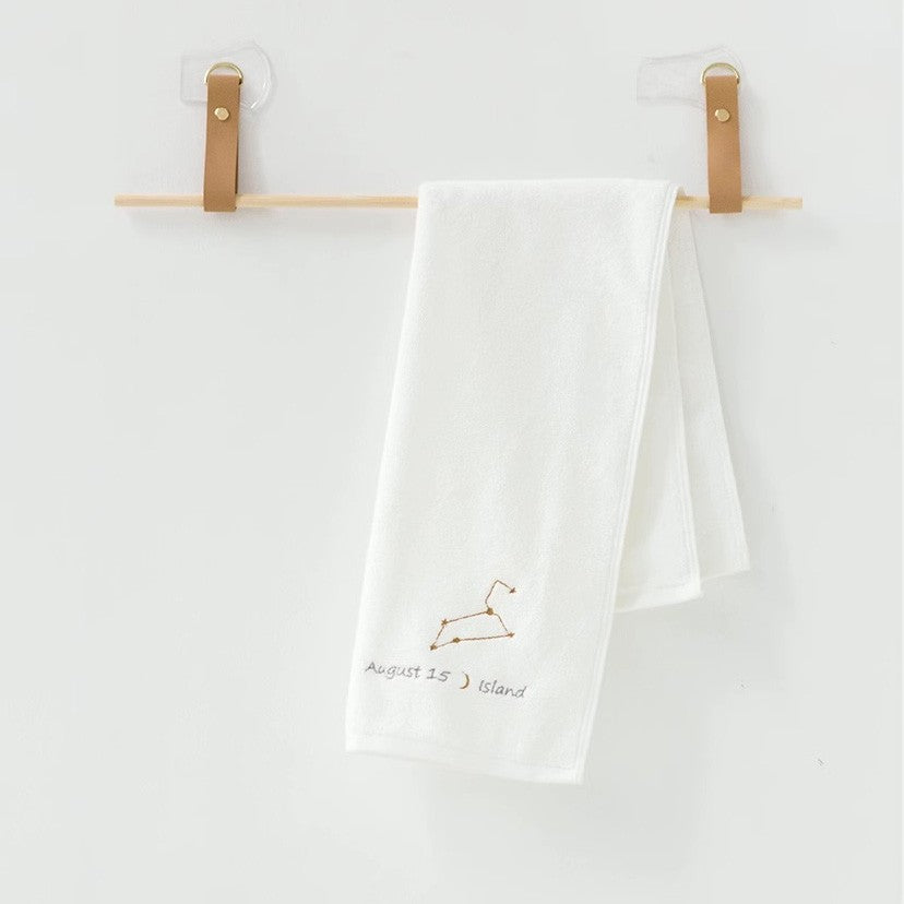 Customised Constellation Embroidery Towel Personalised Birthday Gift