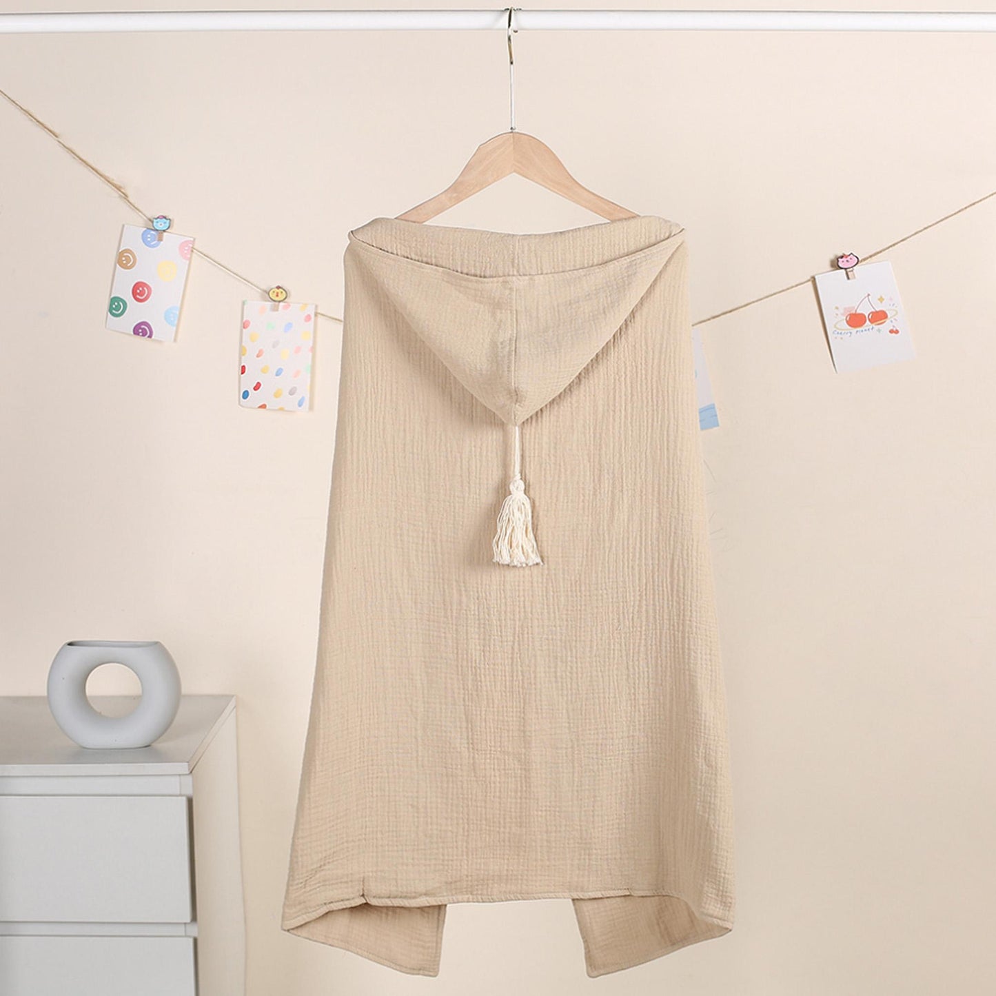 baby hood swaddle beige