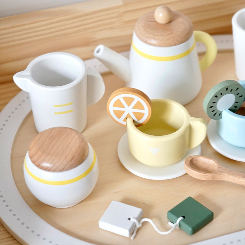 Korean Brand Kienvy Wooden Afternoon Tea Set Pretend Play Kitchen Toy