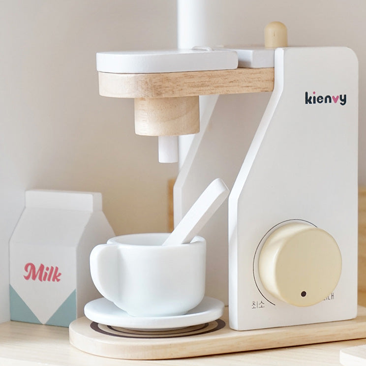 Korean brand Kienvy wooden coffee maker kitchen pretend role play