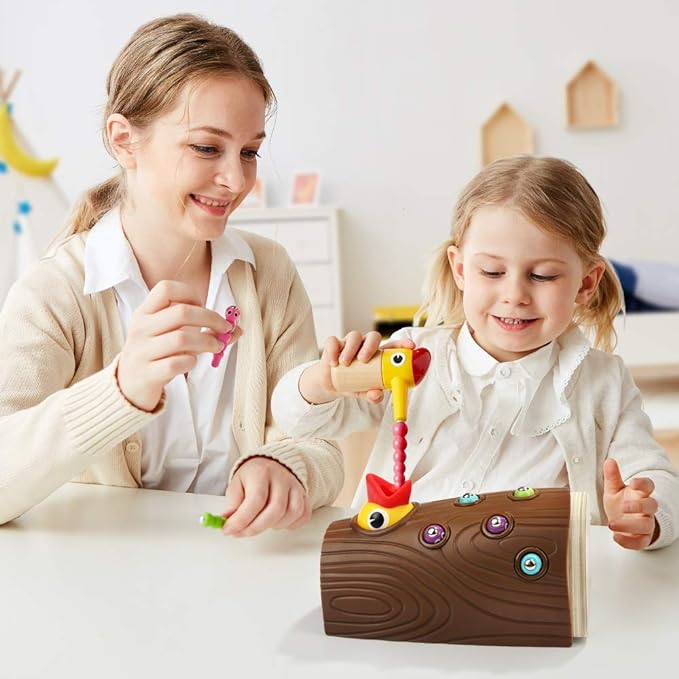 Topbright woodpecker magnetic worm Montessori Inspired Toy