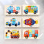 Wooden Big Block Toddler Jigsaw Puzzles Transportation theme