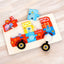 Wooden Big Block Toddler Jigsaw Puzzles Transportation theme