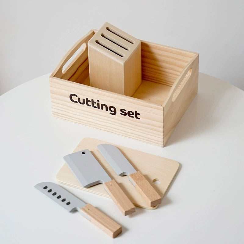 Wooden Kitchen Food Crates. Kitchen Pretend Play Set