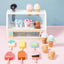 Wooden Ice Cream Counter Pretend Play Kitchen Toy Montessori