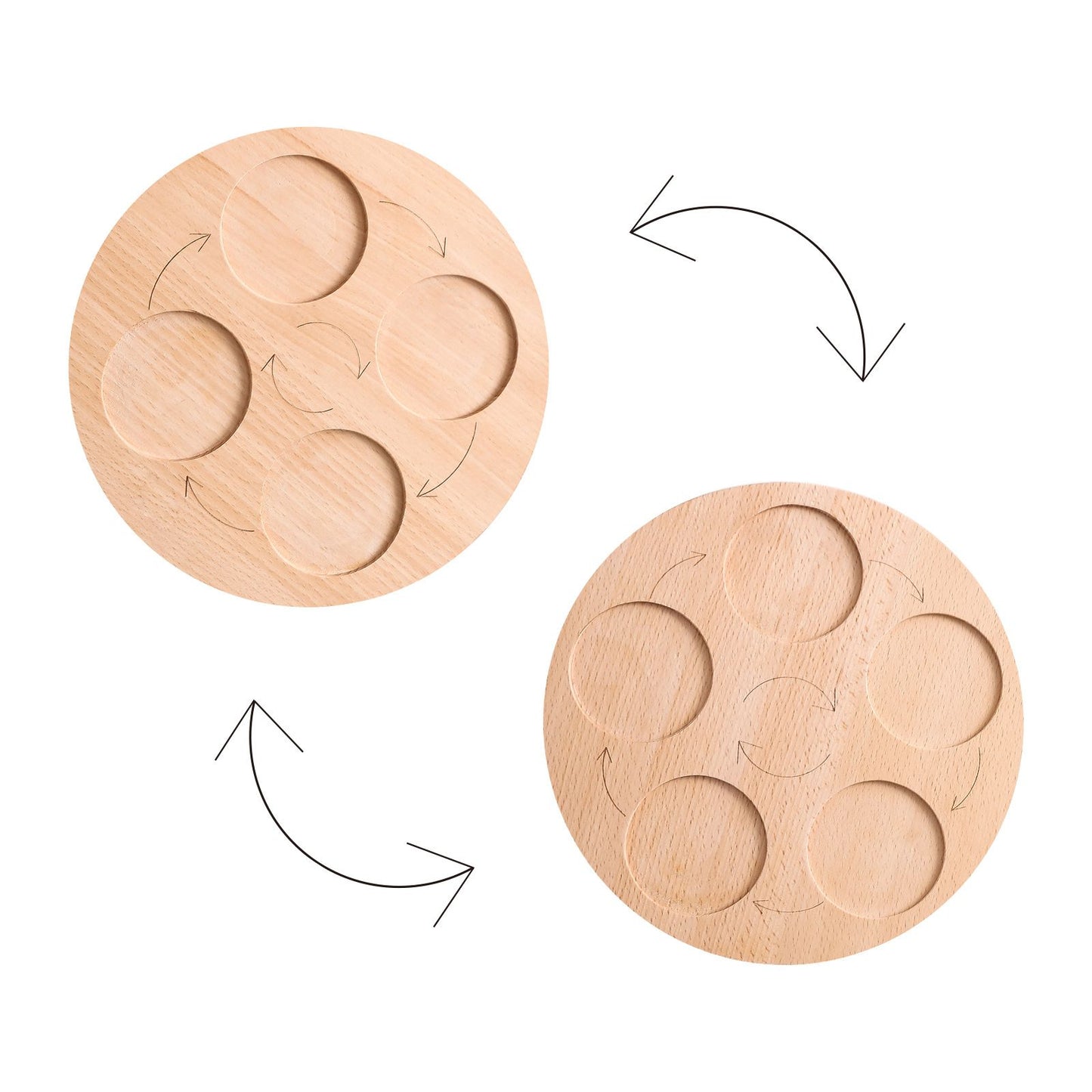 Wooden Life Cycle Double Sided Learning Board. Models and flash cards