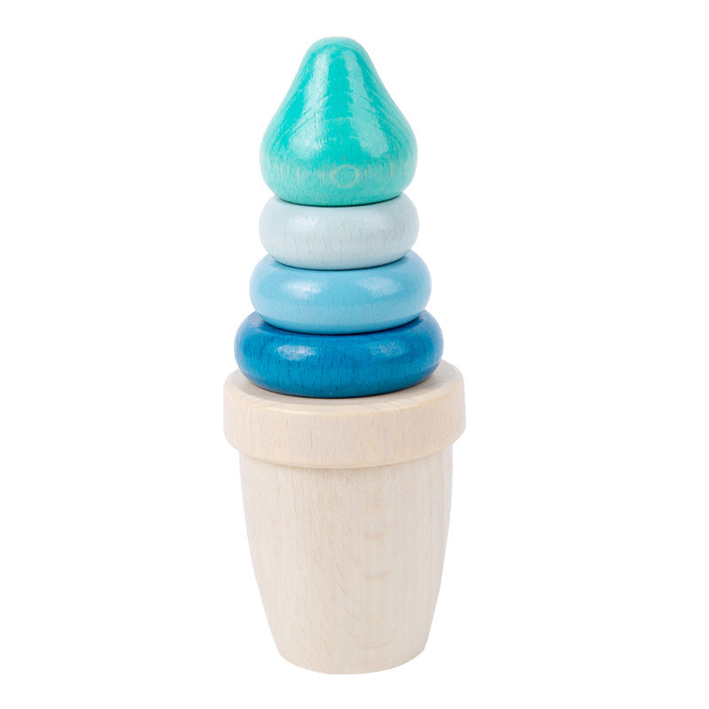 Wooden Magnetic Ice Cream Cone Pretend Play Kitchen FoodToy