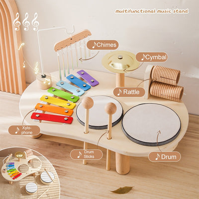 Wooden Musical Table Set Montessori Inspired Birthday Gift