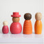 Montessori inspired Wooden colour sorting rings and mini figurines.  Early learning toy