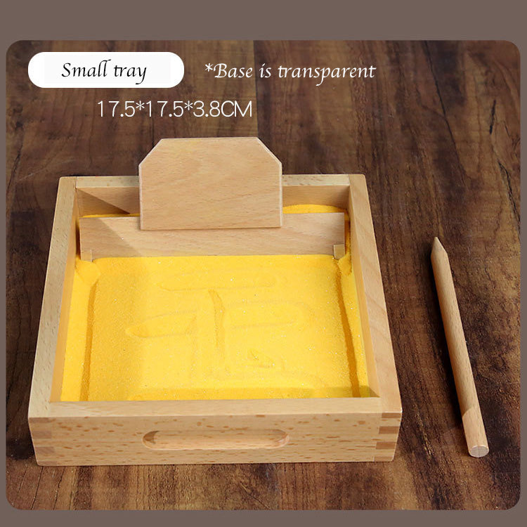 Wooden Sand Writing Kit with Tray. Montessori Learning Toy