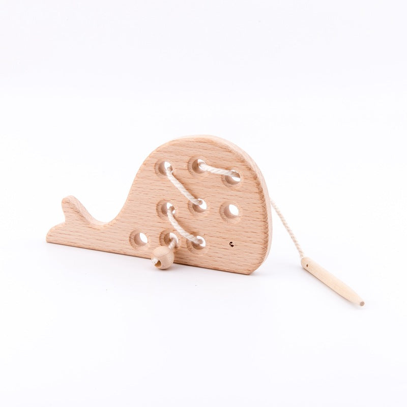 Wooden threading animal toy Fine Motor Skill Development Toy