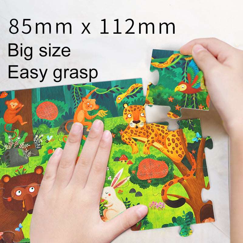 MiDeer Hidden Puzzle 35 pc with 3D glasses. Puzzles with Hidden Picture Game. Children Toy.