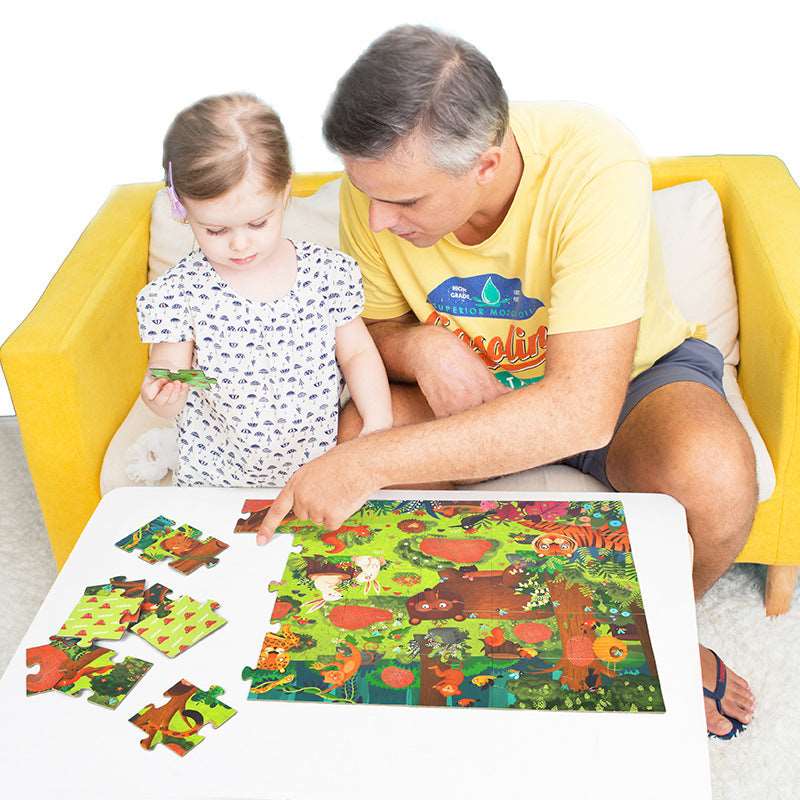 MiDeer Hidden Puzzle 35 pc with 3D glasses. Puzzles with Hidden Picture Game. Children Toy.