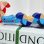 Twisting Wooden Children Toy. Blue Crocodile