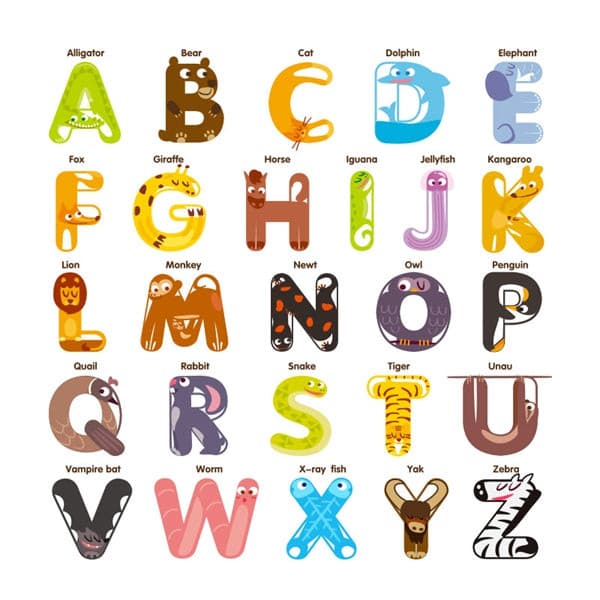 TOI Animals Alphabet Puzzle Wooden Jigsaw. Wooden Children Toy